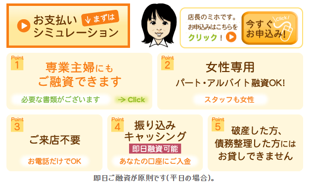 キャッシングエレガンスのキャプチャ